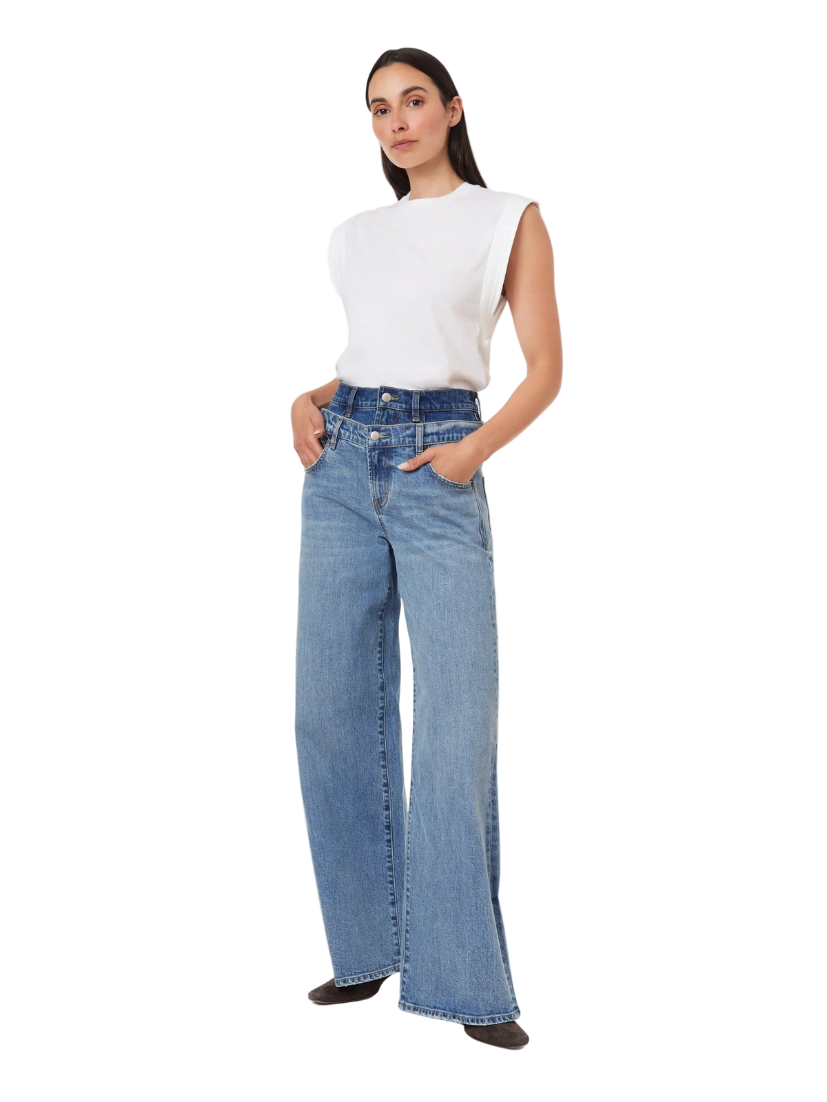 Gemma Double Waistband Wide Leg Slouch by HABITUAL