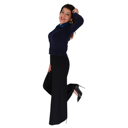 Priscilla Double Layer Polo Cardigan by 525 America