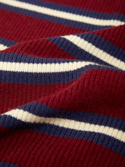 Imogen Rib Stripe Fitted Polo by 525 America