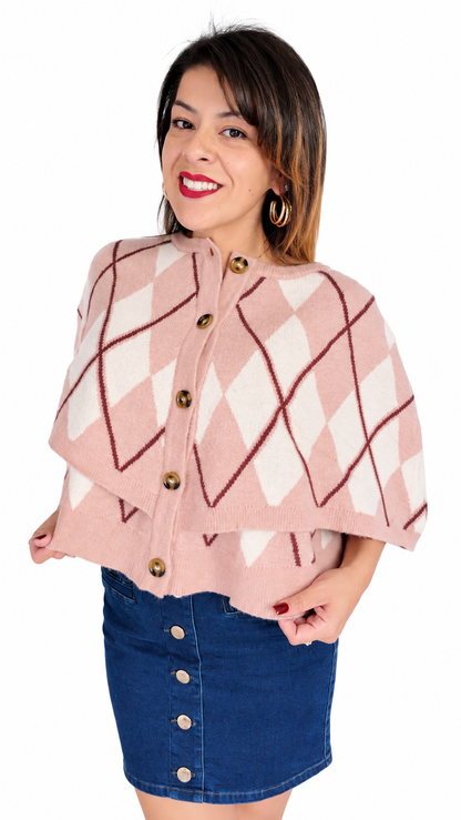 The Sophisticated Cardigan in Rose