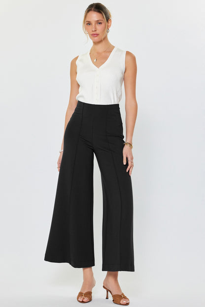 The Libby Pintuck Ponte Pants in Black