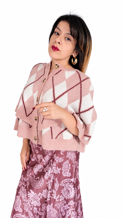 The Sophisticated Cardigan in Rose