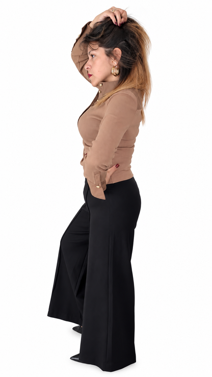 The Executive Faux Leather Trim Polo