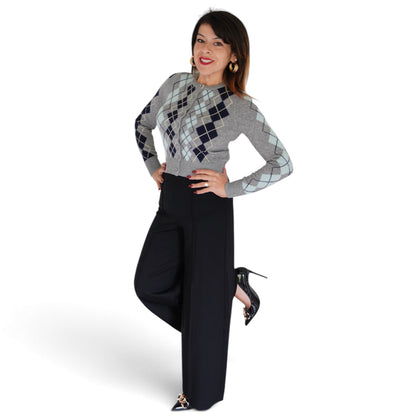 Serena Intarsia Argyle Cardigan by 525 America
