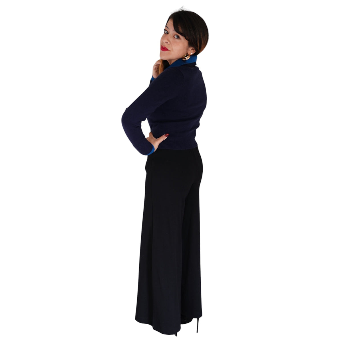 Priscilla Double Layer Polo Cardigan by 525 America
