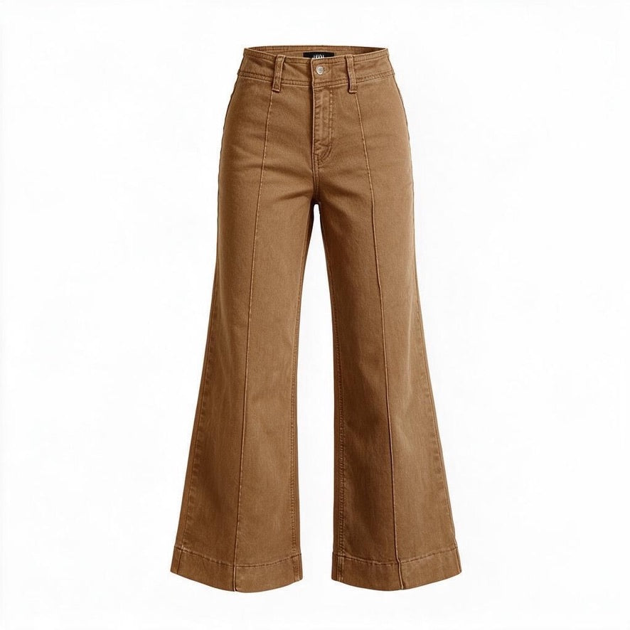 Vintage Brown Twill Wide Leg Trousers