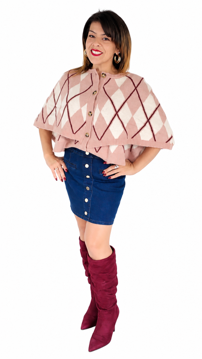 The Sophisticated Cardigan in Rose