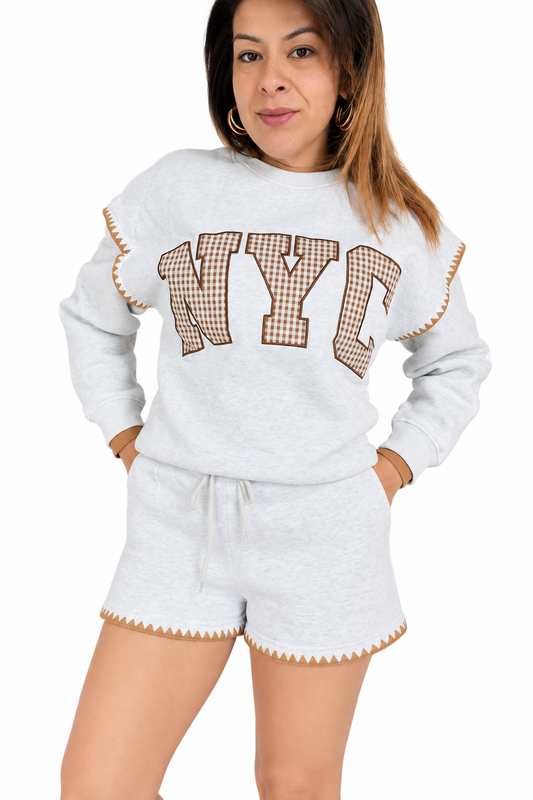 Take a Break NYC Pullover in Gingham