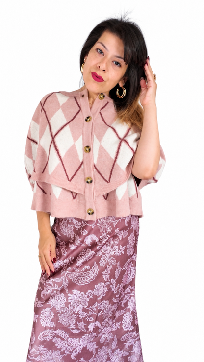 The Sophisticated Cardigan in Rose