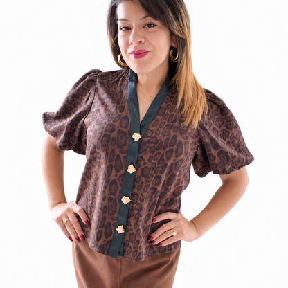The Gold Standard Leopard Top by THML