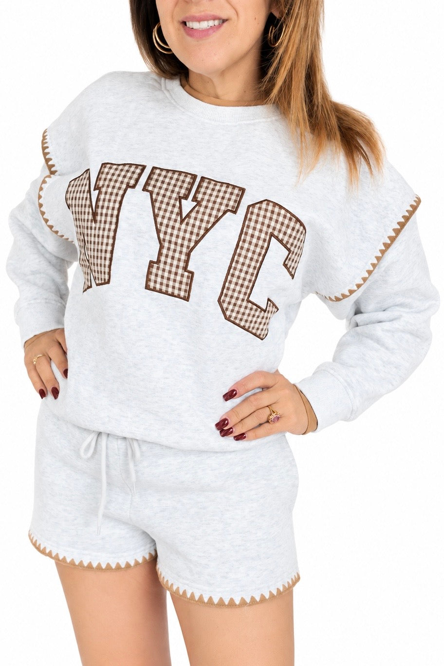 Take a Break NYC Pullover in Gingham