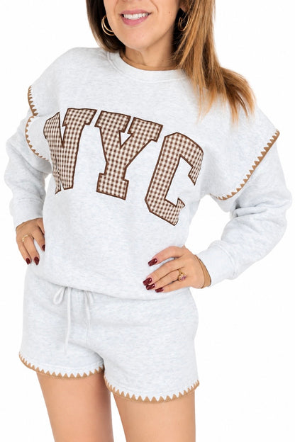 Take a Break NYC Pullover in Gingham