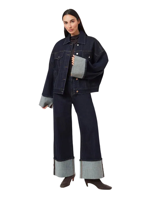 Camryn Cuffed Straight Crop Jeans by HABITUAL