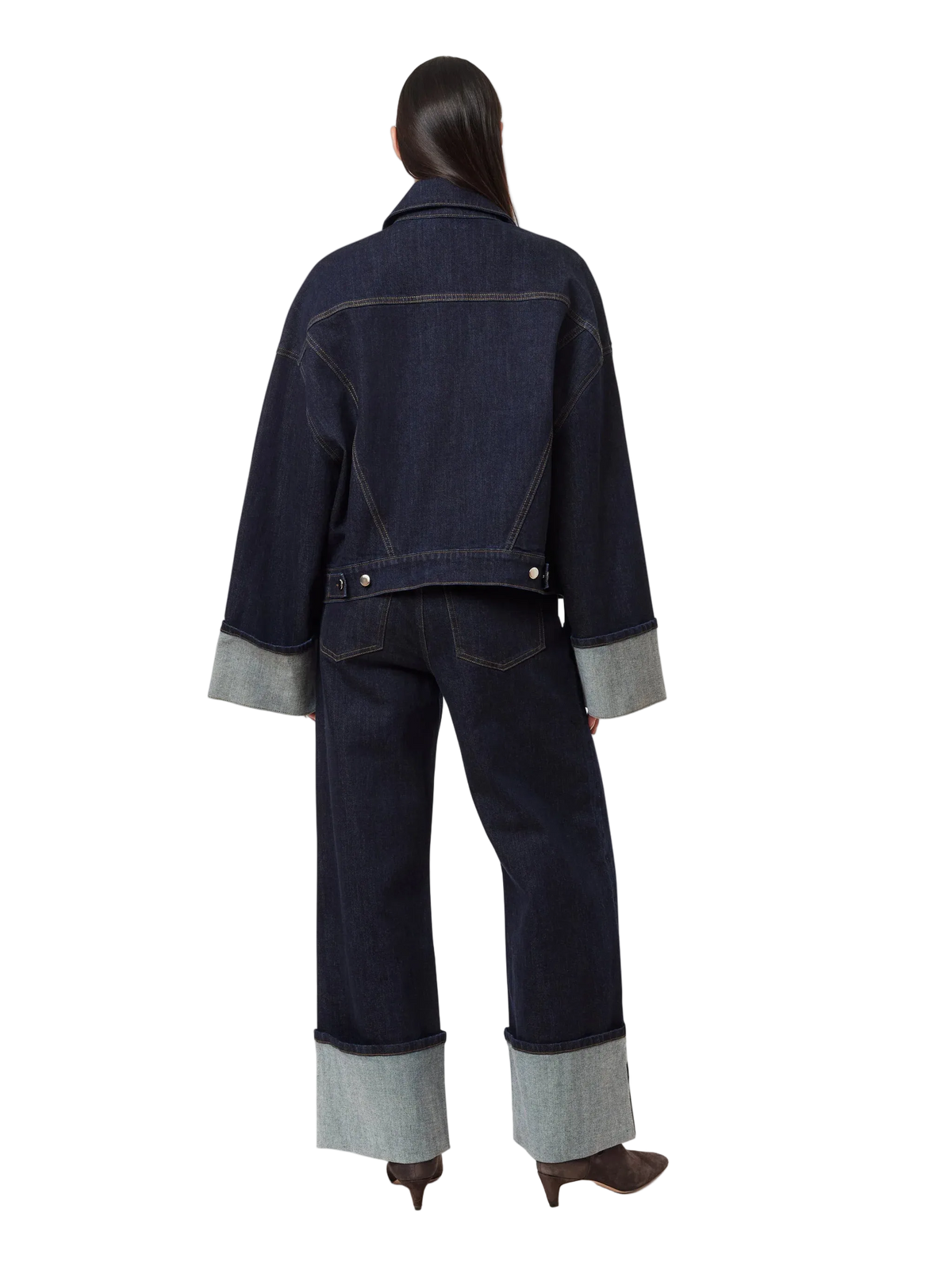 Camryn Cuffed Straight Crop Jeans by HABITUAL