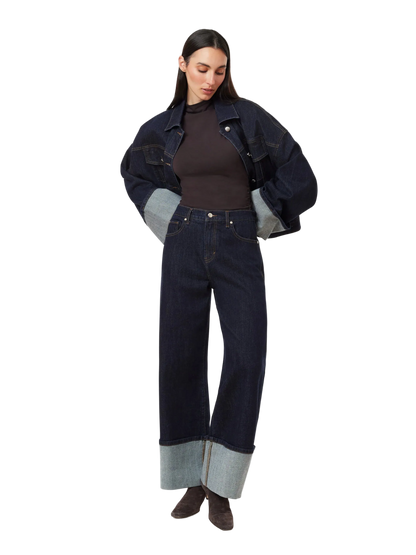 Camryn Cuffed Straight Crop Jeans by HABITUAL