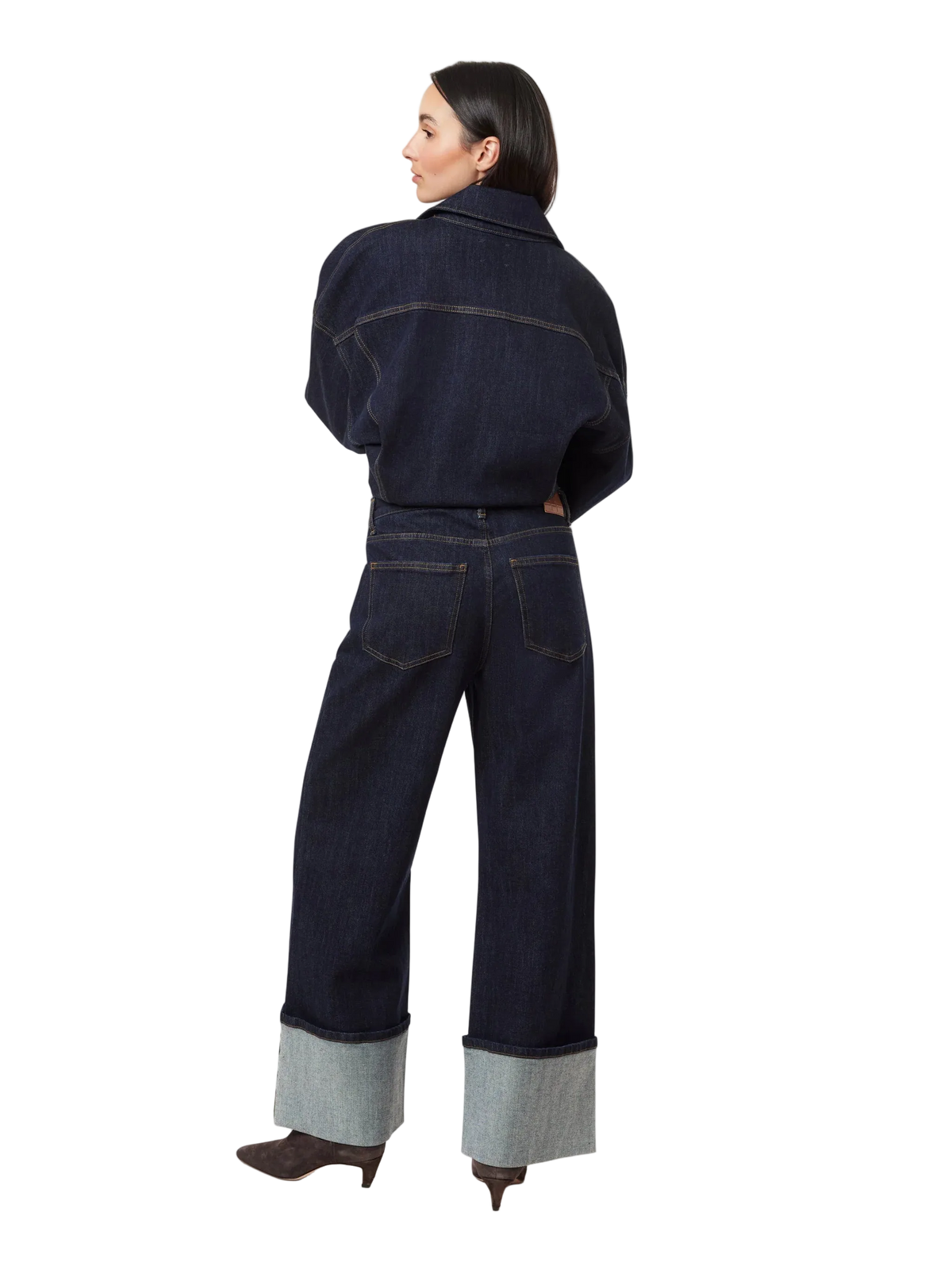 Camryn Cuffed Straight Crop Jeans by HABITUAL