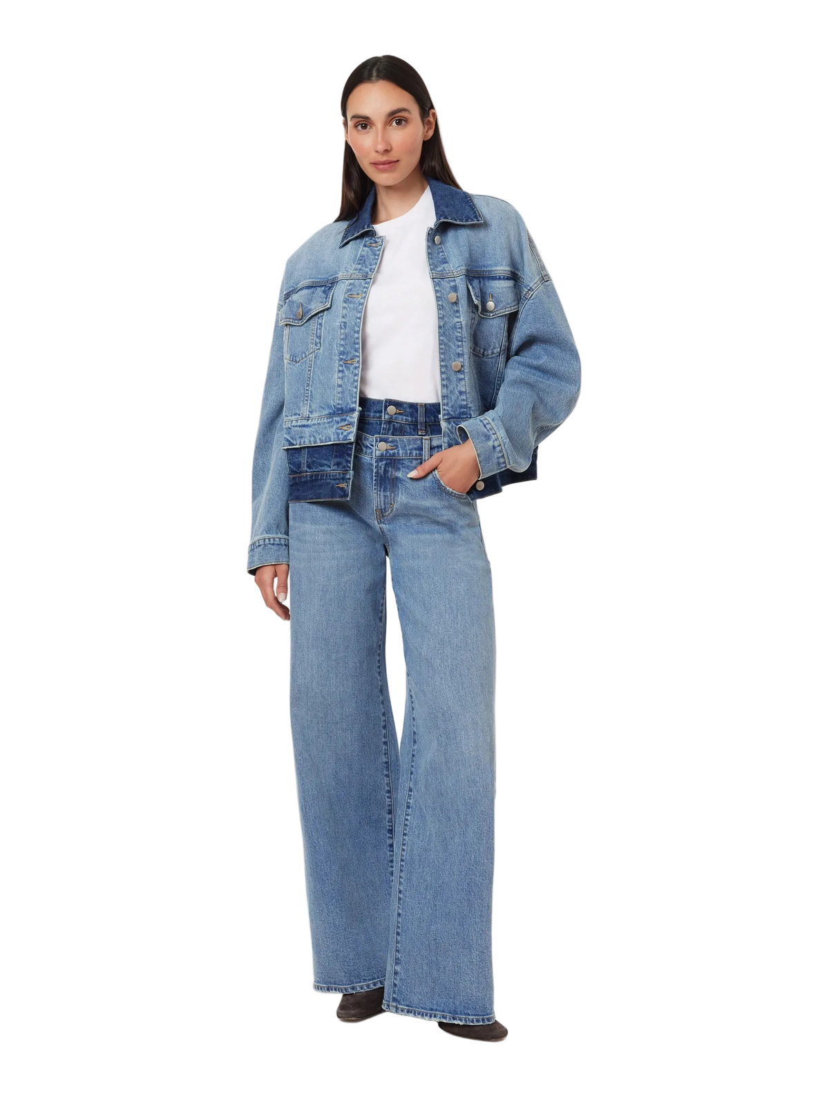 Gemma Double Waistband Wide Leg Slouch by HABITUAL