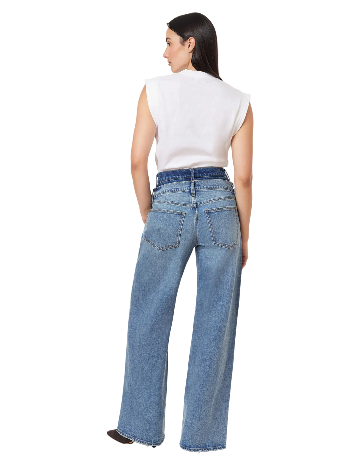 Gemma Double Waistband Wide Leg Slouch by HABITUAL