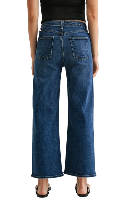 The Classic Slim Wide Leg - Dark Denim