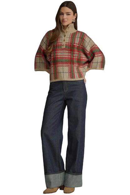 Sabrina Plaid Sweater
