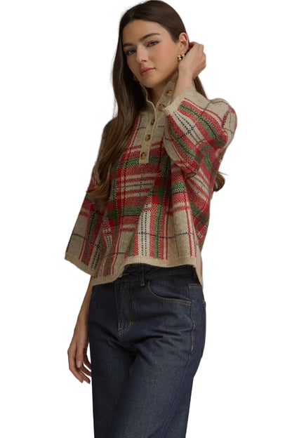 Sabrina Plaid Sweater